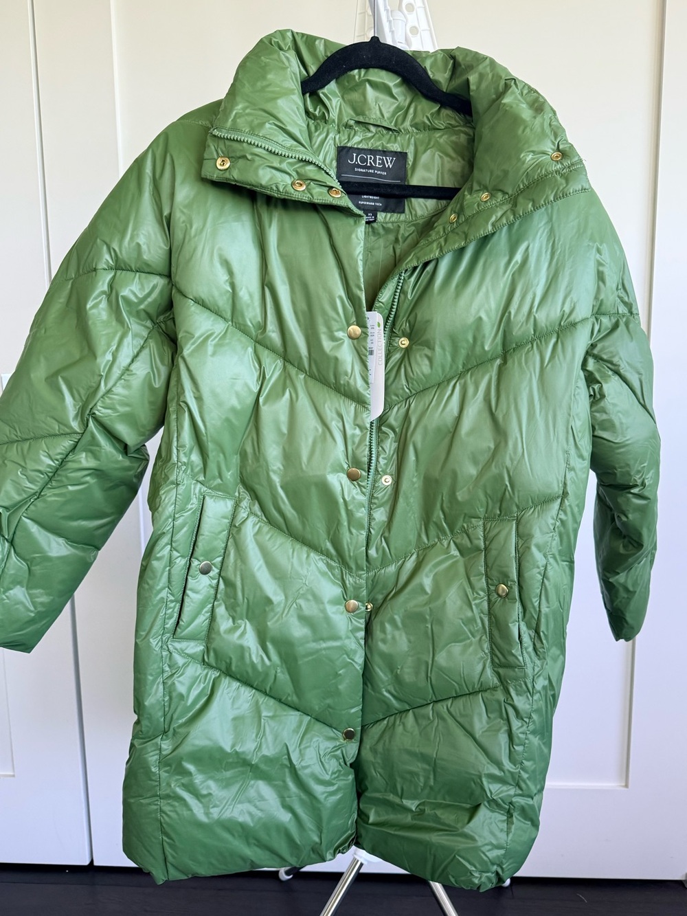 J.Crew Signature Puffer Jacket Green PrimaLoft XS NWT